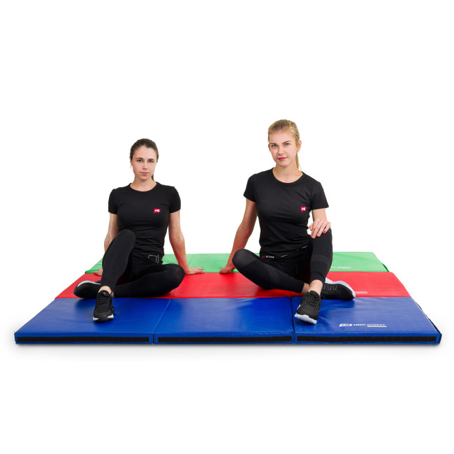 Мат гимнастический Hop-Sport HS-065FM жесткий с липучкой 5см красный