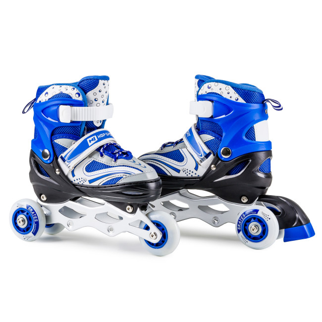 Роликовые коньки 3в1 Hop-Sport HS-8101 Speed S (размер) синий