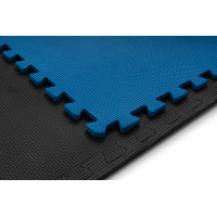 Мат-пазл Hop-Sport EVA 1см HS-A010PM - 9 частин чорний/білий/синій