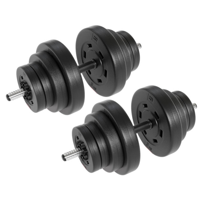 Гантелі композитні Hop-Sport 2х20кг PRO з рукавичками (2 пари)