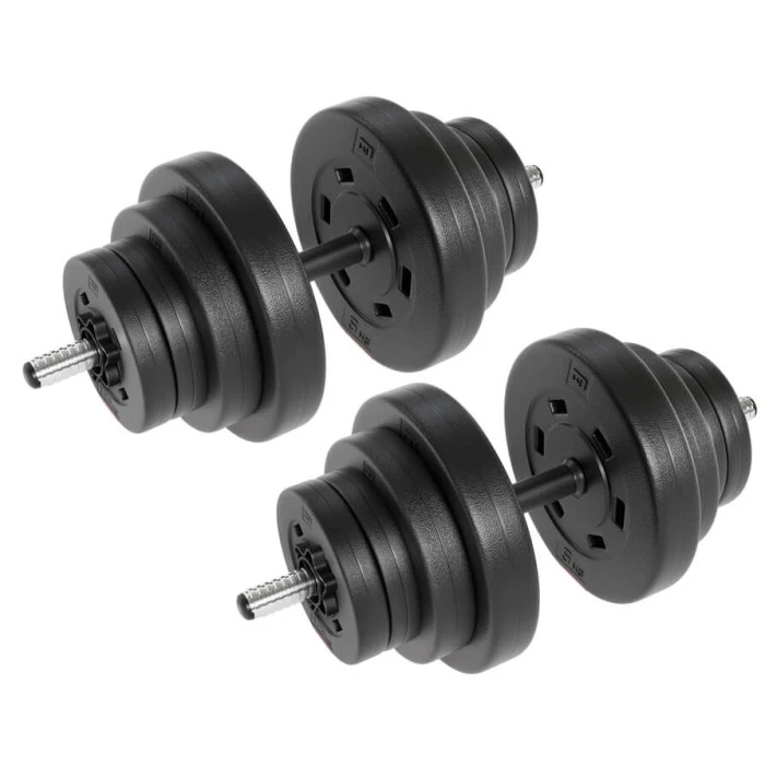 Гантели композитные Hop-Sport 2х20кг PRO с перчатками (2 пары)