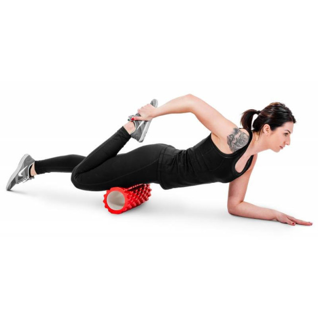 Роллер массажер (валик, ролик) Hop-Sport EVA 33 x 10см HS-A033YG красный