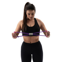 Эспандер резиновый с ручками Hop-Sport HS-L042YG фиолетовый