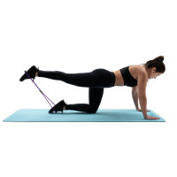 Эспандер резиновый с ручками Hop-Sport HS-L042YG фиолетовый