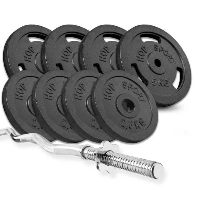 Набор STRONG 37кг с W-образным грифом