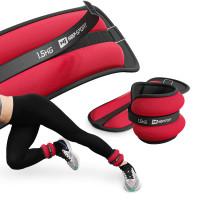 Обважнювачі для ніг та рук Hop-Sport HS-S003WB 2х1,5кг червоні