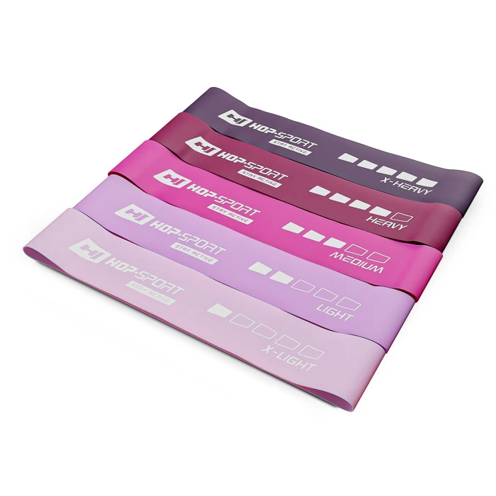 Набір резинок для фітнесу Hop-Sport 600x50мм HS-L650RLP рожевий