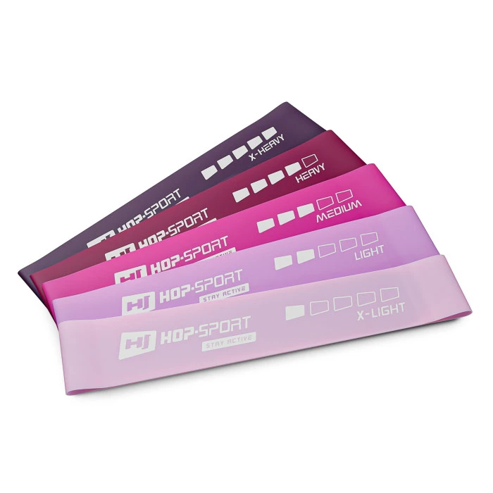 Набір резинок для фітнесу Hop-Sport 600x50мм HS-L650RLP рожевий