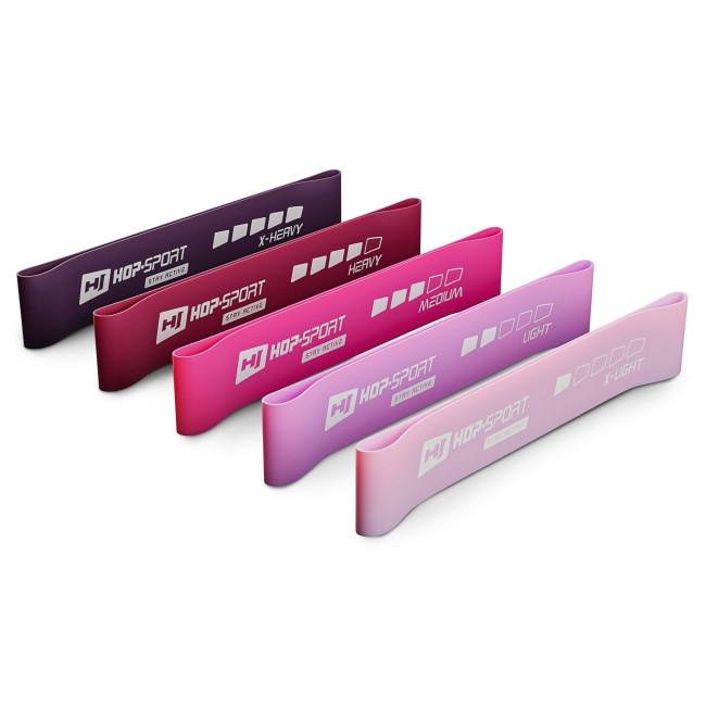 Набор резинок для фитнеса Hop-Sport 600x50мм HS-L650RLP розовый