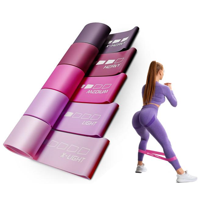 Набор резинок для фитнеса Hop-Sport 600x50мм HS-L650RLP розовый