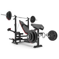 Набір Hop-Sport Premium 105кг з лавою HS-1075 Pro, штангами та гантелями