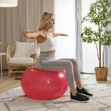 Фитбол массажный Hop-Sport 65см красный + насос