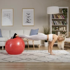 Фитбол массажный Hop-Sport 65см красный + насос
