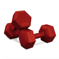 Гантелі для фітнесу композитні Hop-Sport HS-C050DS 2х5кг червоний