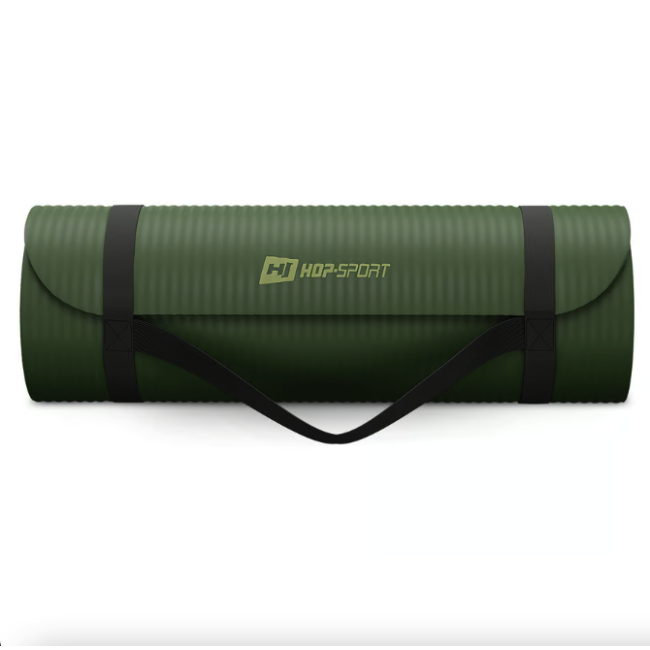 Коврик для йоги Hop-Sport HS-NB015GM NBR 1,5см темно-зеленый