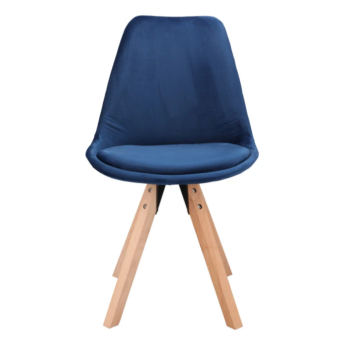 Стілець Saida Jumi у скандинавському стилі з дерев'яними ніжками синій
