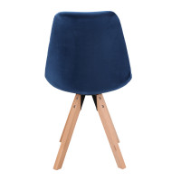 Стілець Saida Jumi у скандинавському стилі з дерев'яними ніжками синій