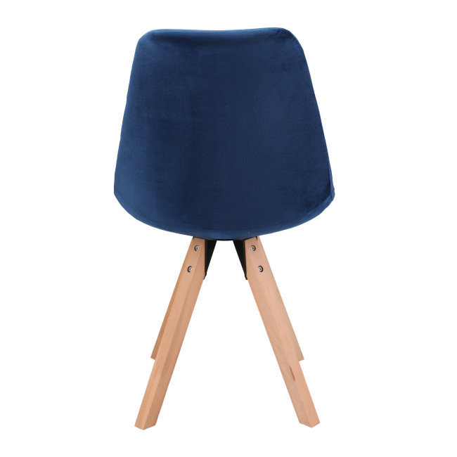 Стілець Saida Jumi у скандинавському стилі з дерев'яними ніжками синій