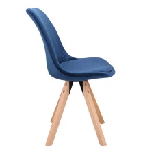 Стілець Saida Jumi у скандинавському стилі з дерев'яними ніжками синій