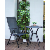 Пляжное кресло Jumi Tillvex с регулируемой спинкой черный