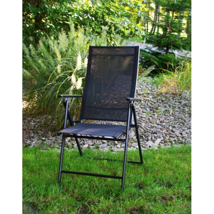 Пляжное кресло Jumi Tillvex с регулируемой спинкой черный