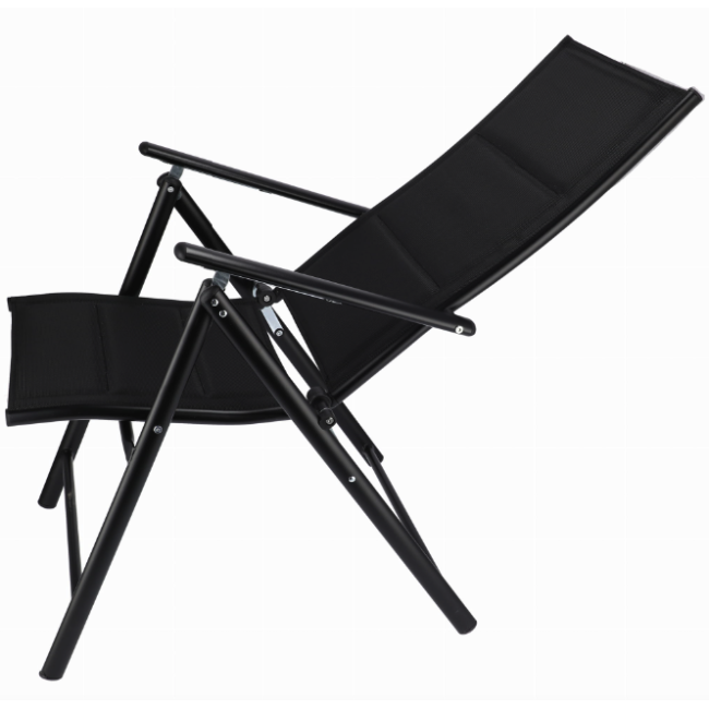 Пляжное кресло Jumi Tillvex с регулируемой спинкой черный