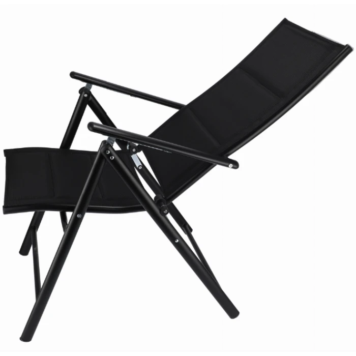 Пляжное кресло Jumi Tillvex с регулируемой спинкой черный