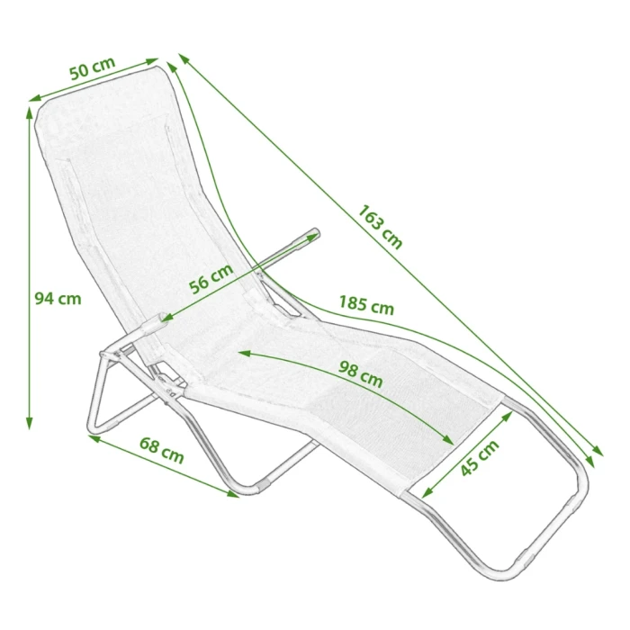 Кресло-шезлонг Jumi раскладной голубой