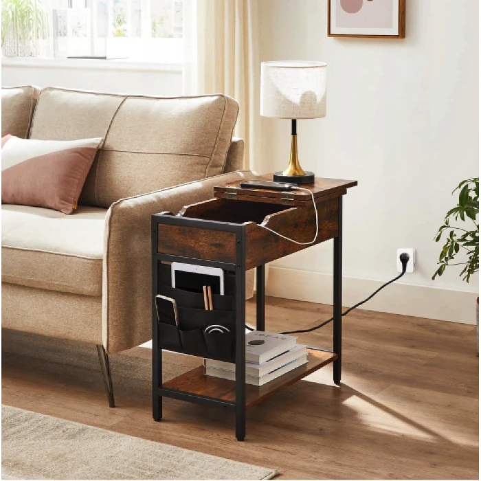 Журнальный столик Leobert Olmi USB вход + розетка в стиле Loft