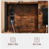 Журнальный столик Leobert Olmi USB вход + розетка в стиле Loft