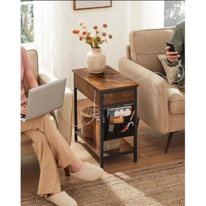 Журнальный столик Leobert Olmi USB вход + розетка в стиле Loft