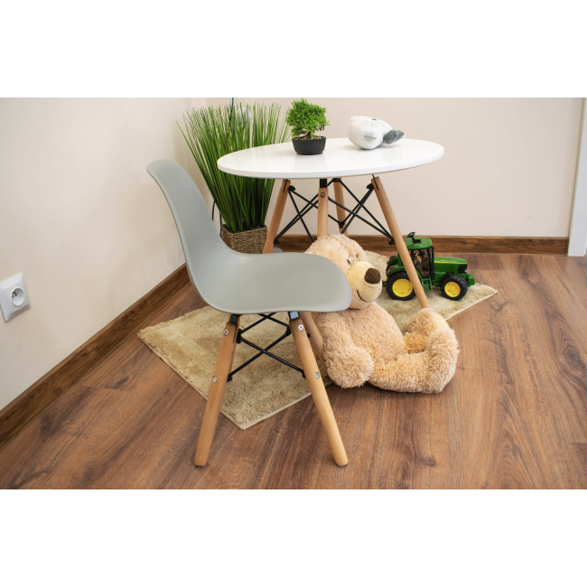 Детский стульчик Leobert Zubi со спинкой серый