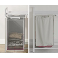 Корзина для белья Leobert Chariot с двумя отделениями 2 x 46л белая