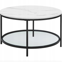 Журнальный столик Leobert Oskar круглый с мраморной столешницей