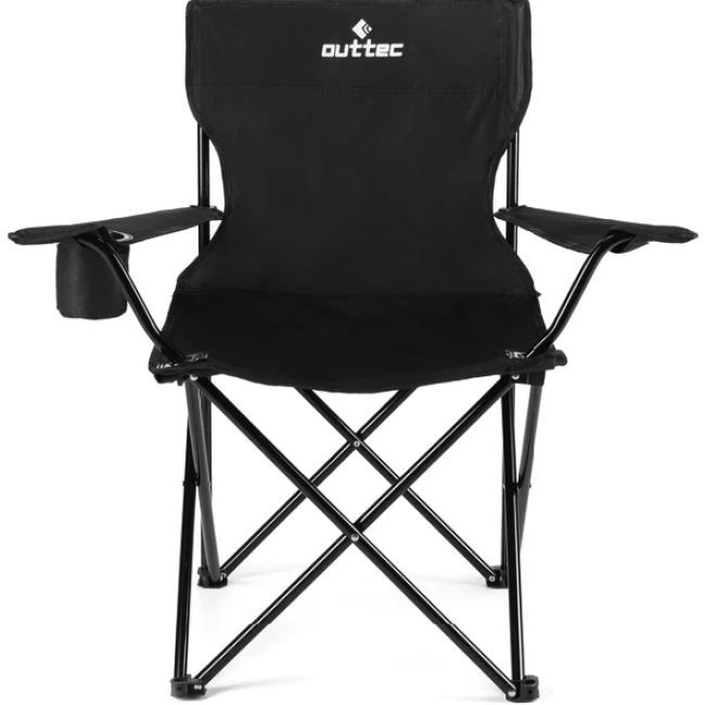 Крісло туристичне розкладне Outtec з чохлом чорний