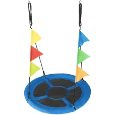 Садова гойдалка - гніздо Outtec XXL з прапорцями синій