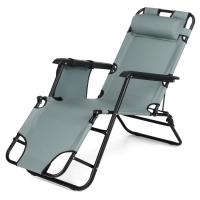 Шезлонг лежак Outtec раскладной графит