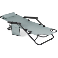 Шезлонг лежак Outtec раскладной графит