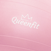 Фітбол Queenfit 65см світло-рожевий + насос
