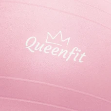 Фітбол Queenfit 65см світло-рожевий + насос
