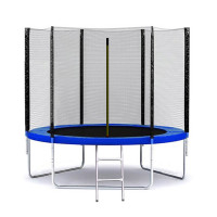 Батут SJ 10ft (312см) синий с наружной сеткой