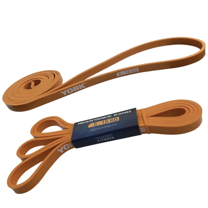 Резинка для фітнесу York 5-15кг - 2080x13x4,5 мм, помаранчевий