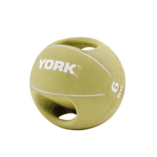 М'яч медбол 6кг York Fitness із двома ручками, салатовий