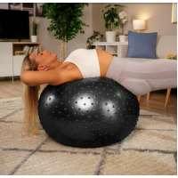 Фітбол масажний Hop-Sport 65см чорний + насос