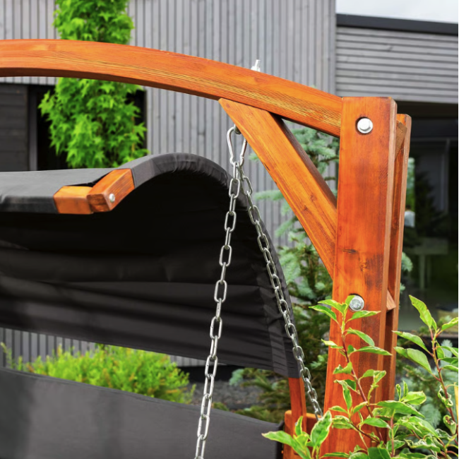 Садова гойдалка Di Volio Pergia двомісна сірий