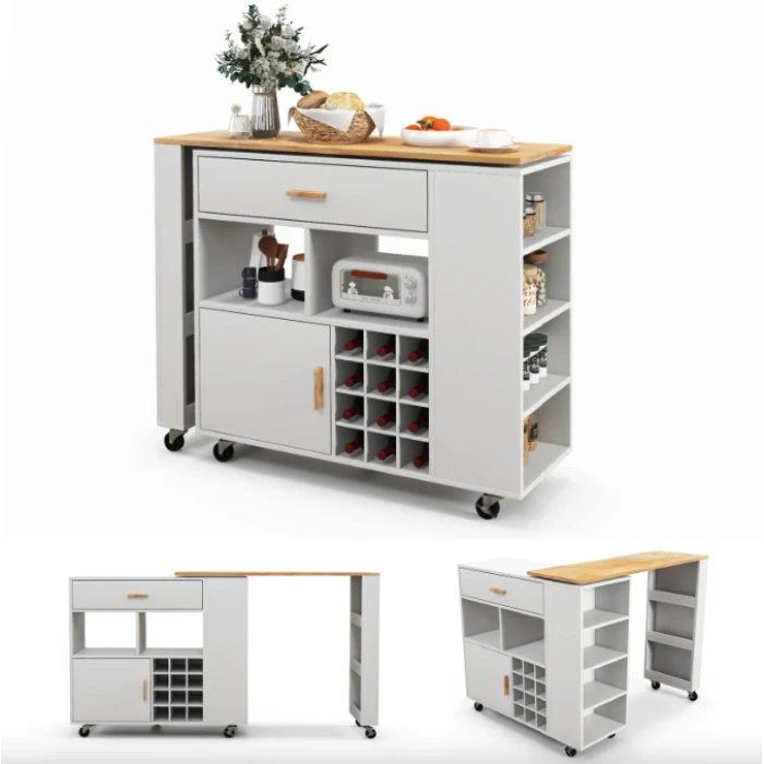 Раскладной столик тумба 2 в 1 Costway Rubber