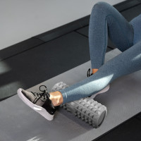 Масажний ролик Gymtek для йоги та фітнесу EVA 33*10,5см сірий