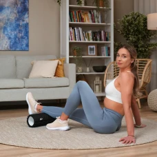 Роллер масажер (валик, ролик) Hop-Sport EVA 33см HS-A033YG чорний