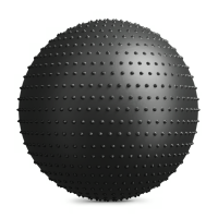 Фітбол масажний Hop-Sport 65см чорний + насос