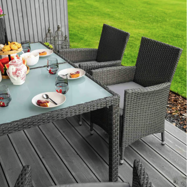 Садовая мебель Di Volio VERONA 6+1 Серый/серый